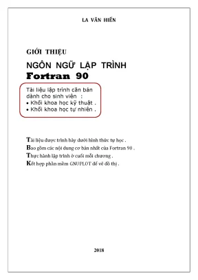 Giới thiệu ngôn ngữ lập trình Fortran 90 cho sinh viên