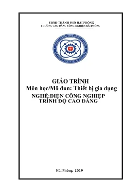 Giáo trình thiết bị điện gia dụng ngành điện công nghiệp