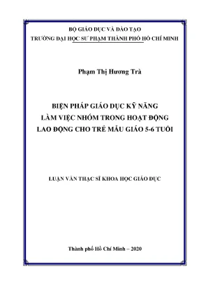 Giáo dục kỹ năng làm việc nhóm cho trẻ mẫu giáo 5-6 tuổi