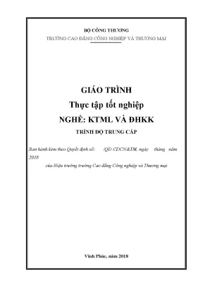 Giáo trình thực tập tốt nghiệp nghề máy lạnh và điều hòa