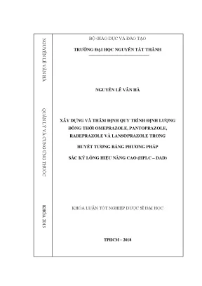 Định lượng đồng thời 4 PPI trong huyết tương bằng HPLC-DAD