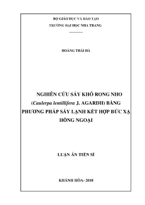Sấy lạnh rong nho bằng bức xạ hồng ngoại