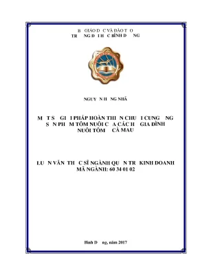 Giải pháp chuỗi cung ứng tôm nuôi tại Cà Mau
