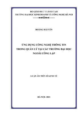 Ứng dụng CNTT trong quản lý đại học ngoài công lập