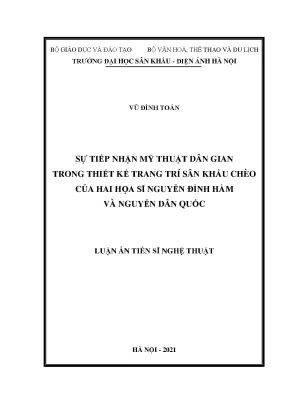 Tiếp nhận mỹ thuật dân gian trong thiết kế sân khấu Chèo