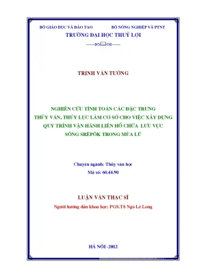 Tính toán đặc trưng thủy văn thủy lực cho vận hành liên hồ chứa Srepok