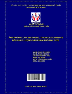 Ảnh hưởng của mTGase đến chất lượng phô mai tươi