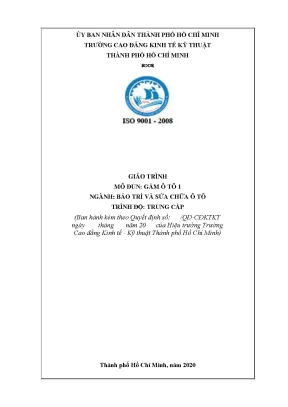 Giáo trình Gầm ô tô 1 - Sửa chữa & Bảo dưỡng