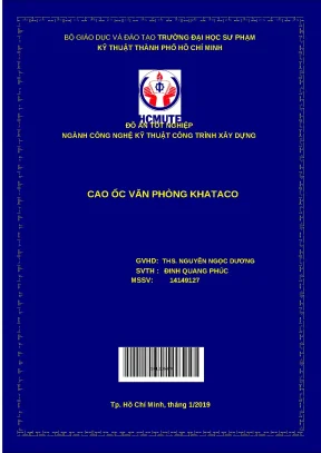 Thiết kế cao ốc văn phòng KHATACO - Đồ án tốt nghiệp