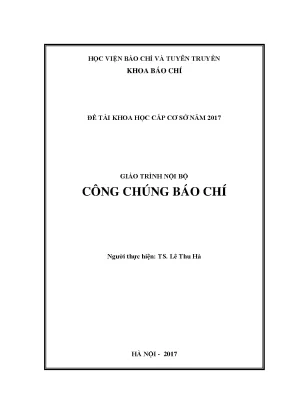 Giáo trình nội bộ Công chúng báo chí - Học viện Báo chí
