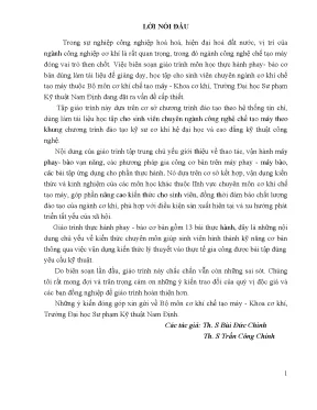 Giáo trình thực hành phay bào cơ bản: Máy phay, máy bào