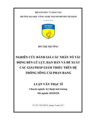Đánh giá nhân tố lũ lụt hạn hán sông Cái Phan Rang