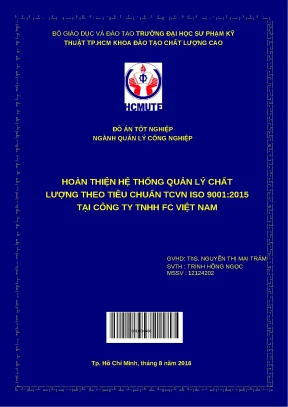 Hoàn thiện hệ thống quản lý chất lượng ISO 9001:2015 tại FC Việt Nam