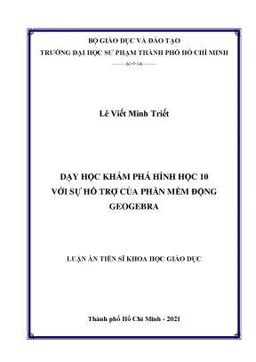 Dạy học khám phá hình học 10 với phần mềm GeoGebra