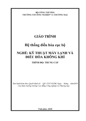 Giáo trình hệ thống điều hòa cục bộ - Kỹ thuật máy lạnh