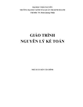 Giáo trình Nguyên lý kế toán - Đại học Thái Nguyên