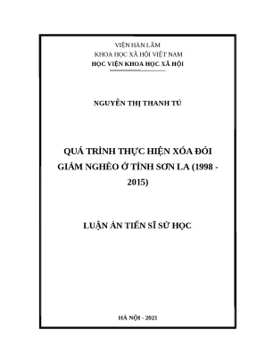 Luận án TS: Xóa đói giảm nghèo ở Sơn La 1998-2015