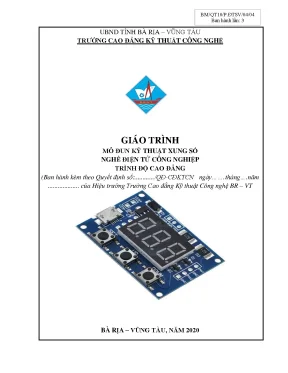 Giáo trình Kỹ thuật xung số nghề Điện tử công nghiệp