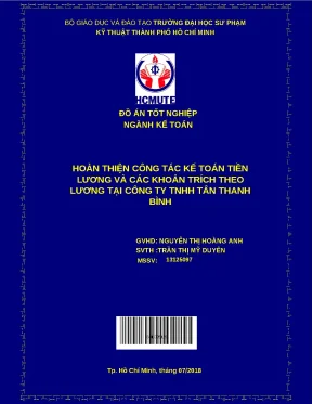 Hoàn thiện kế toán tiền lương và trích theo lương