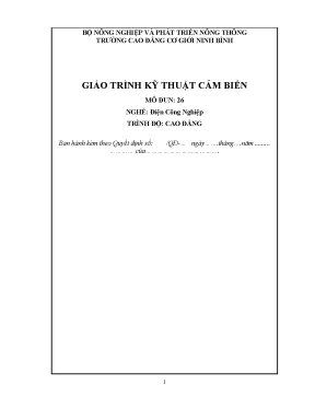 Giáo trình Kỹ thuật Cảm biến Điện Công Nghiệp