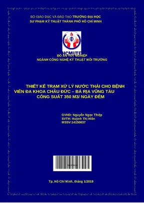 Thiết kế trạm xử lý nước thải bệnh viện Châu Đức 350m3/ngày