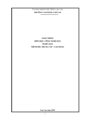 Giáo trình Công nghệ Hàn: Lý thuyết và Thực hành