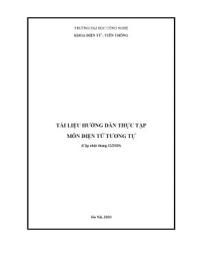 Tài liệu hướng dẫn thực tập môn Điện tử tương tự (2020)