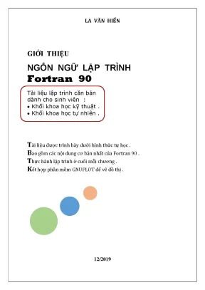 Giới thiệu ngôn ngữ lập trình Fortran 90 cho sinh viên