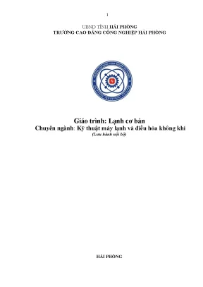 Giáo trình lạnh cơ bản kỹ thuật máy lạnh điều hòa không khí
