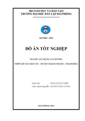 Đồ án tốt nghiệp: Thiết kế cầu Kim Tân huyện Thạch Thành