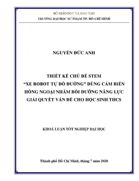 Thiết kế STEM xe robot tự dò đường bồi dưỡng năng lực giải quyết vấn đề