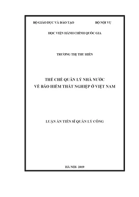 Thể chế quản lý nhà nước về bảo hiểm thất nghiệp tại Việt Nam