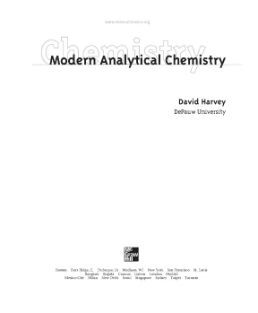 Hóa học phân tích hiện đại - David Harvey