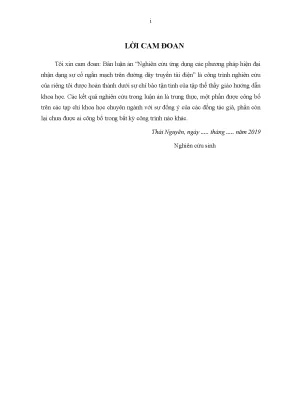 Nhận dạng sự cố ngắn mạch trên đường dây truyền tải điện bằng phương pháp sóng lan truyền