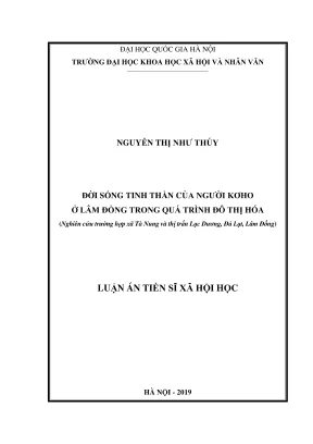 Đời sống tinh thần người Kơho ở Lâm Đồng qua đô thị hóa