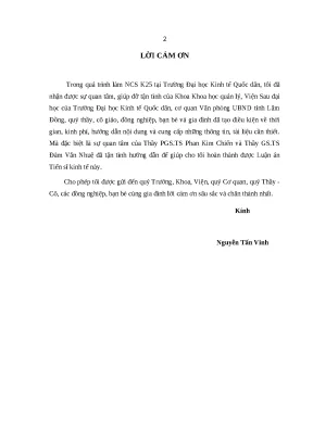Hoàn thiện quản lý nhà nước về du lịch tỉnh Lâm Đồng