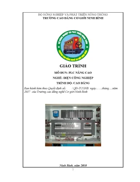 Giáo trình PLC nâng cao nghề Điện Công nghiệp