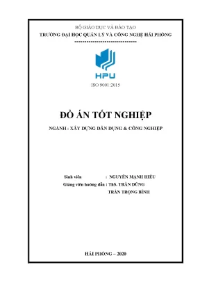 Đồ án tốt nghiệp xây dựng nhà làm việc công ty may Hòa Thọ