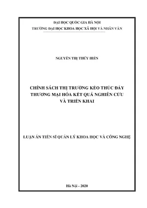 Chính sách thị trường kéo thúc đẩy thương mại hóa R&D