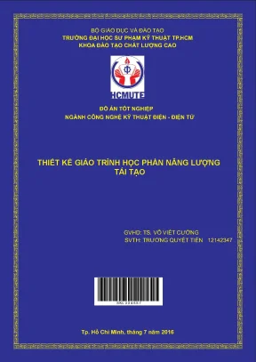 Thiết kế giáo trình học phần Năng lượng tái tạo