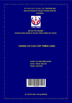 Đồ án CN Kỹ thuật Xây dựng - Dự án Chung cư cao cấp Thiên Long