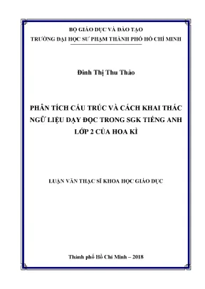 Phân tích cấu trúc và khai thác ngữ liệu dạy đọc SGK tiếng Anh lớp 2 Mỹ