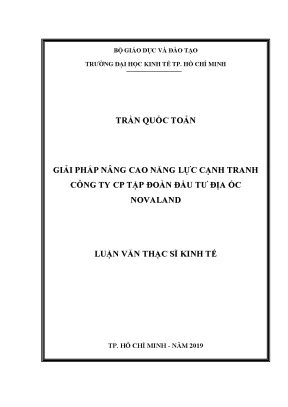 Giải pháp nâng cao năng lực cạnh tranh Novaland - Luận văn thạc sĩ