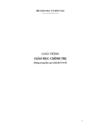 Giáo trình Giáo dục chính trị trình độ trung cấp hành chính