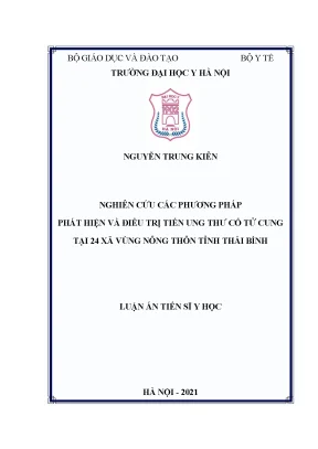 Phát hiện và điều trị tiền ung thư cổ tử cung tại 24 xã nông thôn