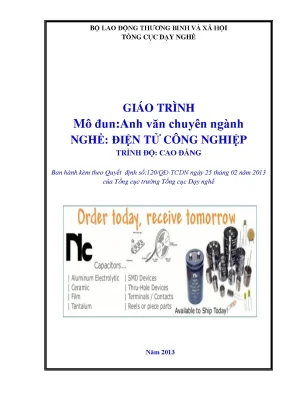 Giáo trình tiếng Anh chuyên ngành điện tử công nghiệp
