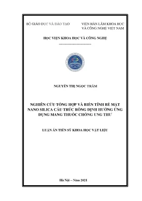 Nano silica rỗng biến tính mang thuốc ung thư