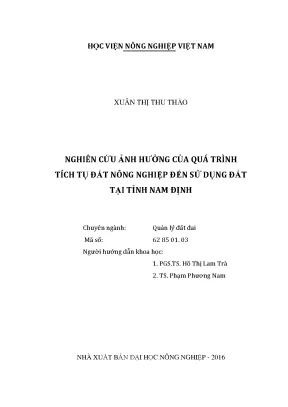 Ảnh hưởng tích tụ đất nông nghiệp đến sử dụng đất Nam Định
