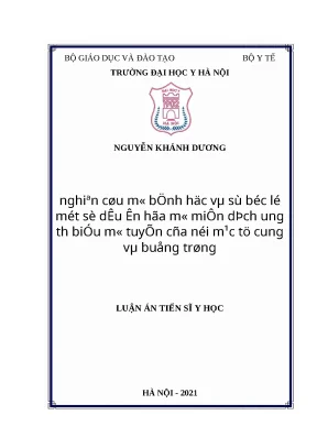 Nghiên cứu mô bệnh học và dấu ấn hóa mô miễn dịch ung thư biểu mô tuyến nội mạc tử cung và buồng trứng