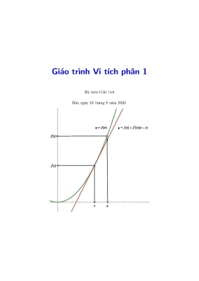 Giáo trình Vi tích phân 1 - Giải tích hàm một biến